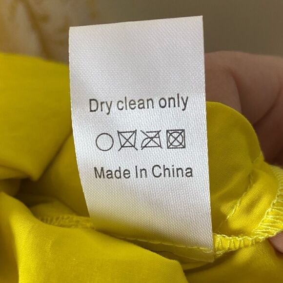 Anthropologie Greylin Valencia Lace Fit and Flare Yellow and White Cotton Dress - Picture 11 of 12